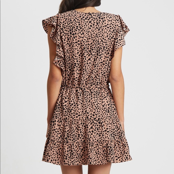 Tussah Ivana Mini Dress in Nude Spot - Size 12 - Picture 2 of 14